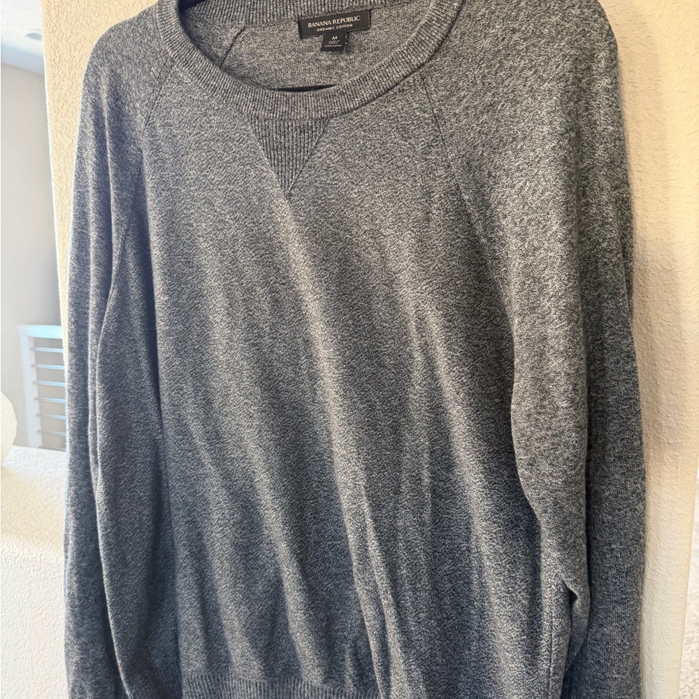 Banana Republic Men's Charcoal Crewneck Sweater